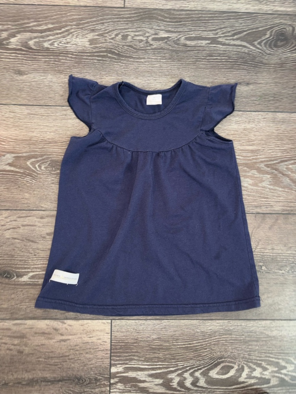 Girls Small Lollipops & Lemondrops Navy Short Sleeve Top